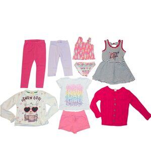 Huge Lot 8 Toddler Girls Long Sleeve Sweater Top Pants Leggings Shorts Dress 4